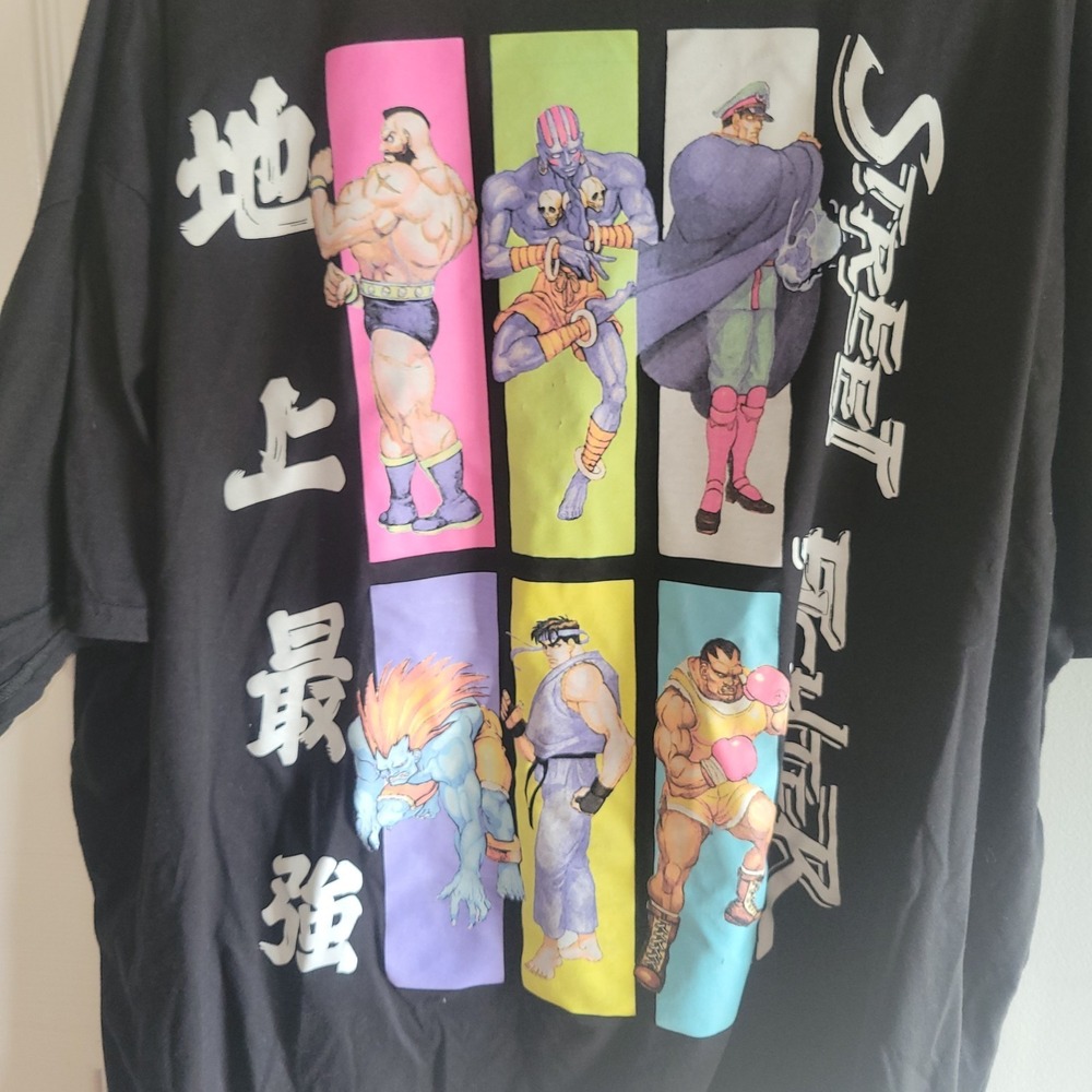 Street Fighter Tshirt Mens Size 4xl Black Graphic